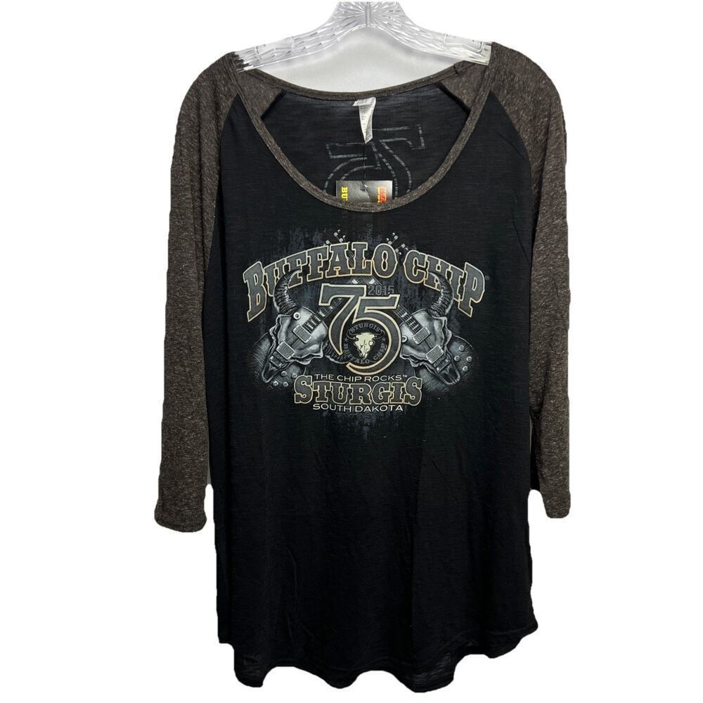 Buffalo Chip 75TH ANNIVERSARY STURGIS RALLY WOMENS 2XL TSHIRT NWT
